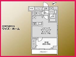 Genoviaカネガフチ 1LDKの間取図画像