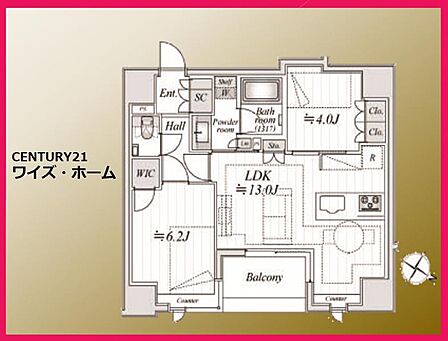 【間取り図】2LDK