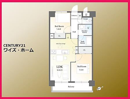 【間取り図】 2LDK