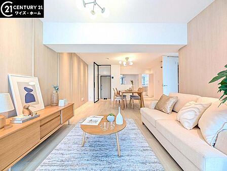 【リビング：17.3帖】穏やかな時間を心ゆくまで堪能できる住空間です。