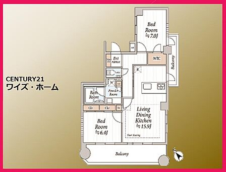 【間取り図】2LDK