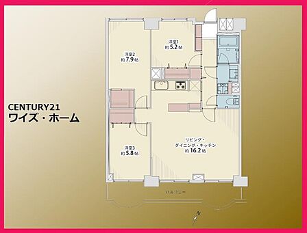【間取り図】 3LDK