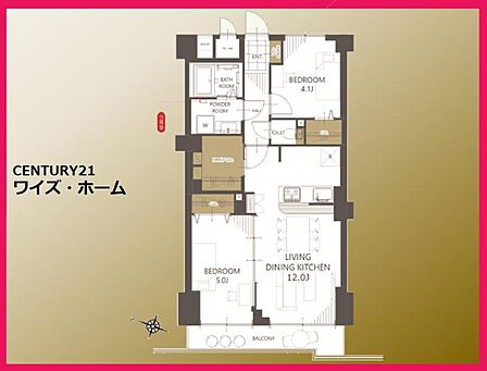 【間取り図】2LDK