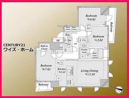 【間取り図】3LDK