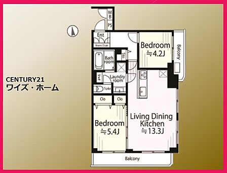 【間取り図】2LDK