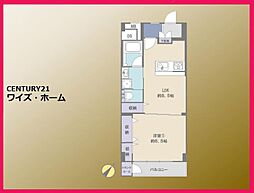 ウイスタリアマンション 1LDKの間取図画像