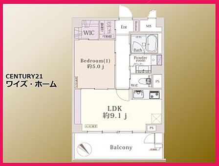 【間取り図】1LDK