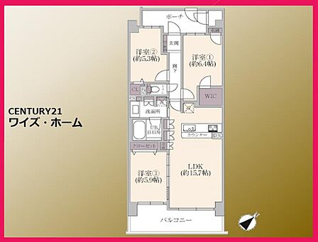 【間取り図】3LDK
