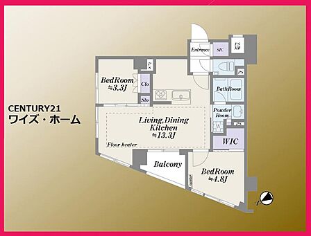 【間取り図】 2LDK
