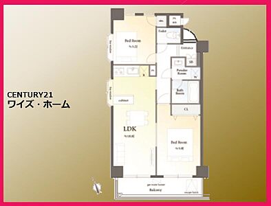 間取り:【間取り図】2LDK 間取り:【間取り図】2LDK