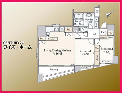 間取り：2LDK