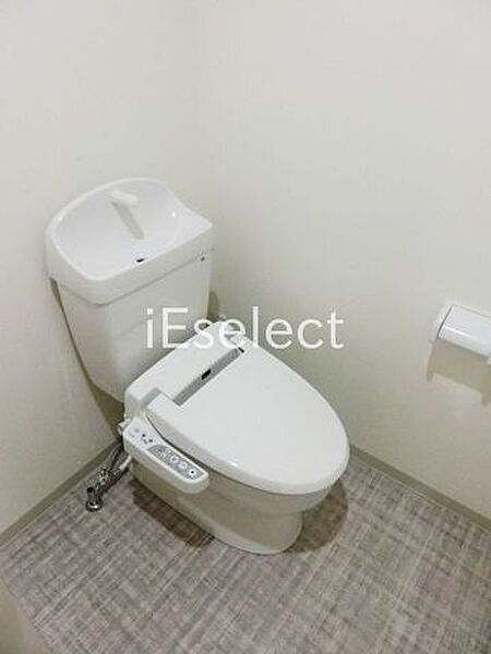 画像7:温水洗浄機能付きトイレ。