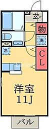フェリーチェ・青葉の杜B ワンルームの間取図画像