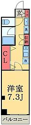 本町アンディ 1Kの間取図画像