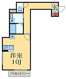 サンスクミ ワンルームの間取図画像