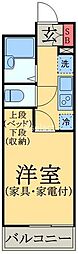 レオパレスモンサンミッシェル 1Kの間取図画像