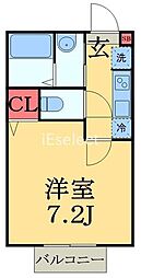 ヴィジオーネ西千葉 1Kの間取図画像