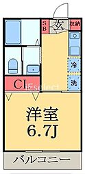 フェリーチェ蘇我 1Kの間取図画像