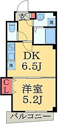 シャトー・ブリュ 1DKの間取図画像