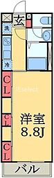 リブリ・ミライト 1Kの間取図画像