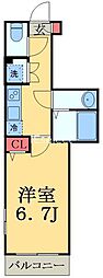 千葉市稲毛区緑町2丁目マンション 1Kの間取図画像