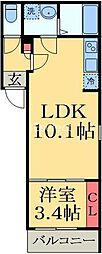 UNWIND千葉 1LDKの間取図画像