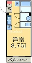 INSURANCEBLDG.XV3 ワンルームの間取図画像