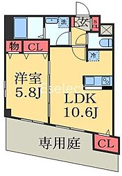 プランドール千葉 1LDKの間取図画像