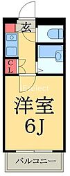 ベイコートNo.1 1Kの間取図画像