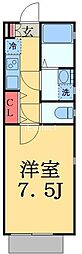 アフェット院内2 1Kの間取図画像