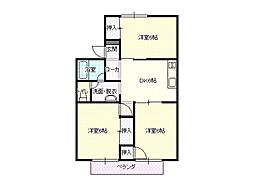 WIN石橋 3DKの間取図画像
