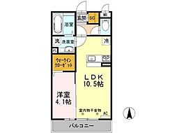 グランコンフォートA 1LDKの間取図画像