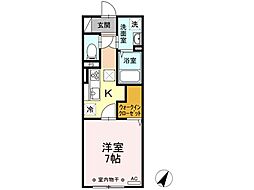 マウントナンバオータム 1Kの間取図画像