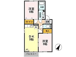 K・Sプロパティ 2DKの間取図画像