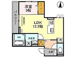 リオグランデ1 1LDKの間取図画像