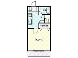 コーポ里 1Kの間取図画像