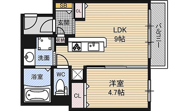 イーストコア新大阪 ｜大阪府大阪市東淀川区西淡路１丁目(賃貸マンション1LDK・8階・35.63㎡)の写真 その2