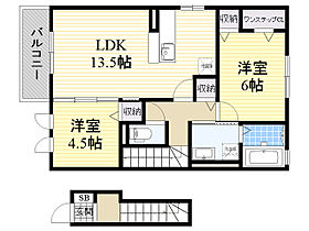 クローバーハイツ  ｜ 大阪府大阪市東淀川区豊里３丁目1番18号（賃貸アパート2LDK・2階・63.63㎡） その2