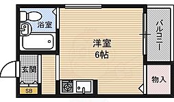 ORG EAST1 2階ワンルームの間取り