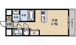 クレアート新大阪PanLoop ワンルームの間取図画像