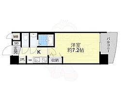 セレニテ西中島アリア壱番館 1Kの間取図画像