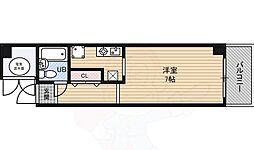 フルーレ新大阪 ワンルームの間取図画像