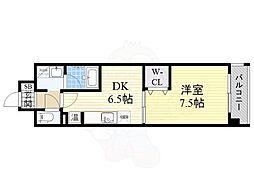 サン・ドミール 1DKの間取図画像
