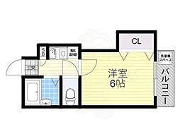 マンションセレーネ 1Kの間取図画像