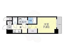 S-RESIDENCE三国WEST 1Kの間取図画像