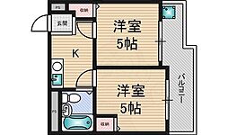 アメニティー新高一番館 2Kの間取図画像