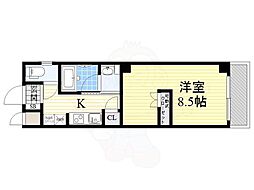 ウィステリア新大阪 1Kの間取図画像