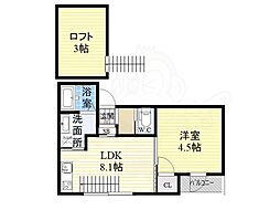 Lei上新庄 1LDKの間取図画像