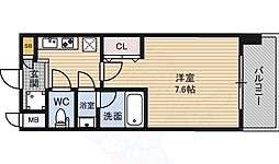 レジディア新大阪 1Kの間取図画像