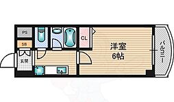 ローズコーポ西中島 1Kの間取図画像